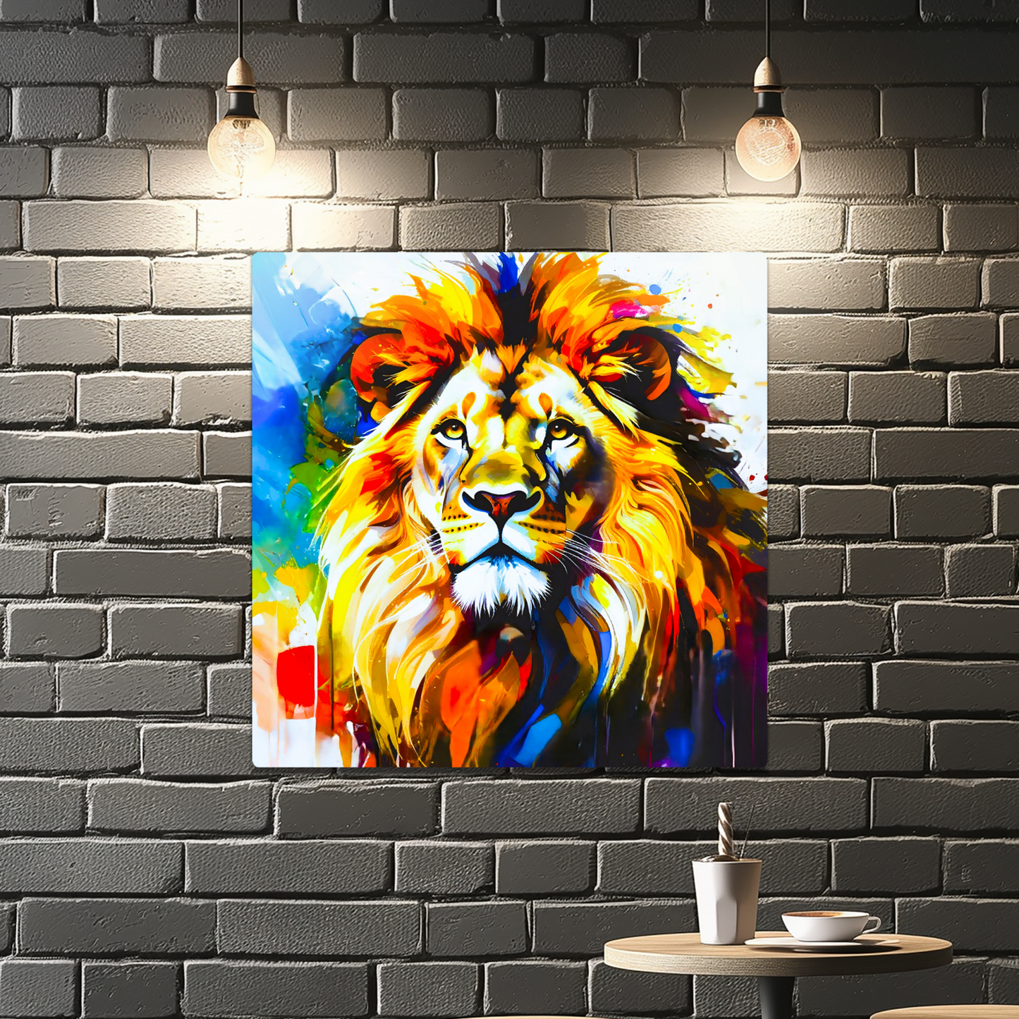 Lion Print LP4, Printed On High Gloss Aluminium To Enhance Colour And Detail, A Regal And Powerful Image, Art Is A Gift For A Lifetime...