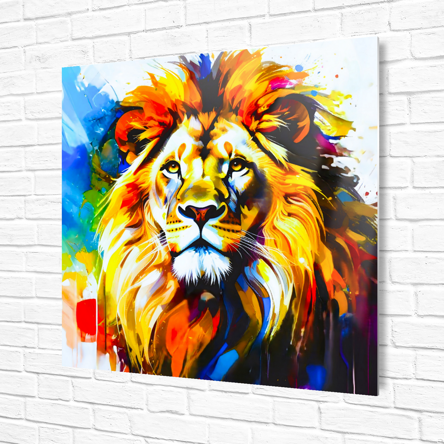 Lion Print LP4, Printed On High Gloss Aluminium To Enhance Colour And Detail, A Regal And Powerful Image, Art Is A Gift For A Lifetime...