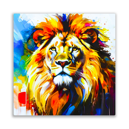 Lion Print LP4, Printed On High Gloss Aluminium To Enhance Colour And Detail, A Regal And Powerful Image, Art Is A Gift For A Lifetime...