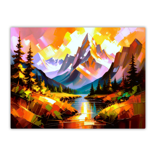 Mountain Print MP4, Printed On High Gloss Aluminium To Enhance Colour And Detail, A Powerful Image, Art Is A Gift For A Lifetime...