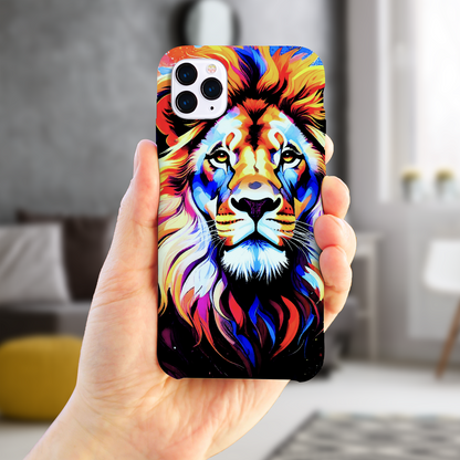 Lion Print 1, Slim HD Phone Case, 3D Full Wrap Technology, Crafted From Premium Polycarbonate, Vivid Colours, Unique Image...