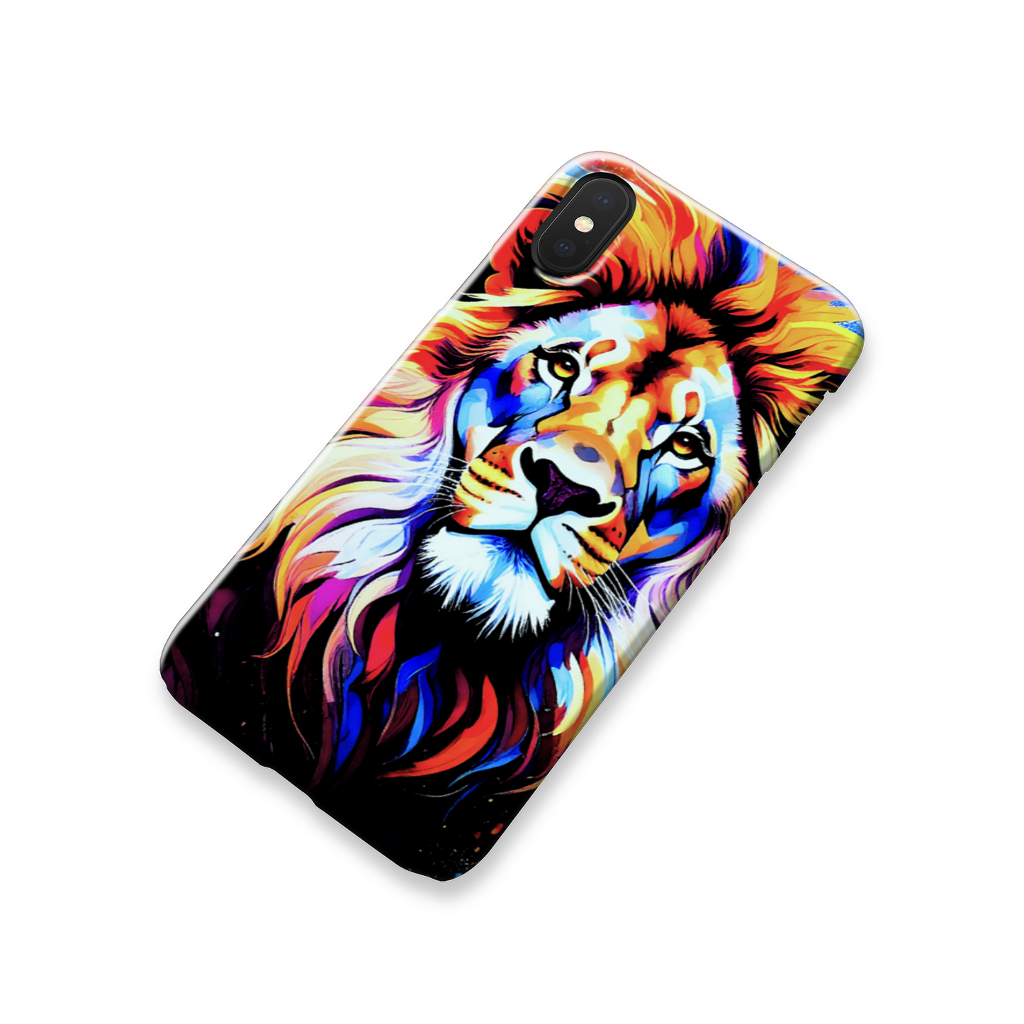 Lion Print 1, Slim Phone Case, 3D Full Wrap Technology, Crafted From Premium Polycarbonate, Vivid Colours, Unique Image...