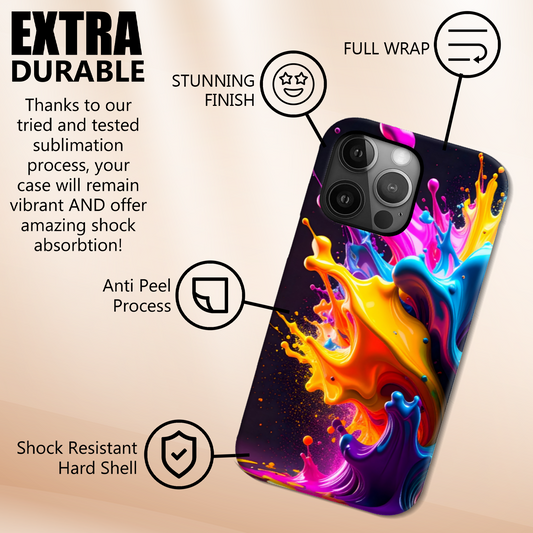 Splash Of Colour, Slim Phone Case, 3D Full Wrap Technology, Crafted From Premium Polycarbonate, Vivid Colours, Unique Image...