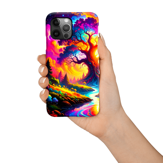 Abstract Tree 1, Slim Phone Case, 3D Full Wrap Technology, Crafted From Premium Polycarbonate, Vivid Colours, Unique Image...