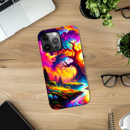 Abstract Tree 1, Slim Phone Case, 3D Full Wrap Technology, Crafted From Premium Polycarbonate, Vivid Colours, Unique Image...