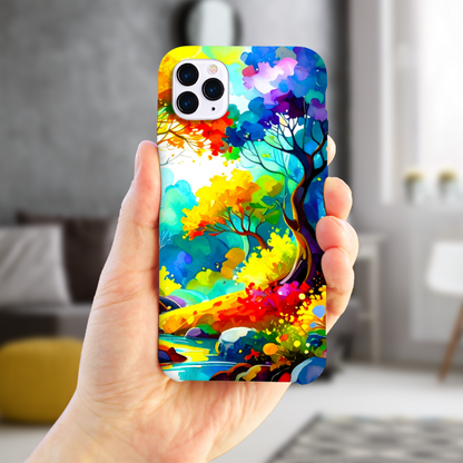 Abstract Tree 2, Slim Phone Case, 3D Full Wrap Technology, Crafted From Premium Polycarbonate, Vivid Colours, Unique Image...