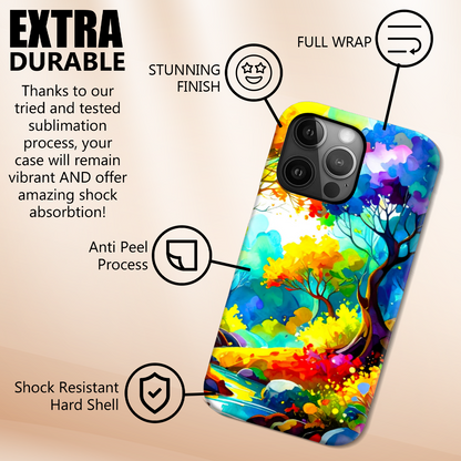Abstract Tree 2, Slim Phone Case, 3D Full Wrap Technology, Crafted From Premium Polycarbonate, Vivid Colours, Unique Image...