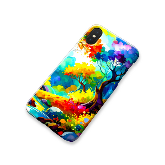 Abstract Tree 2, Slim Phone Case, 3D Full Wrap Technology, Crafted From Premium Polycarbonate, Vivid Colours, Unique Image...
