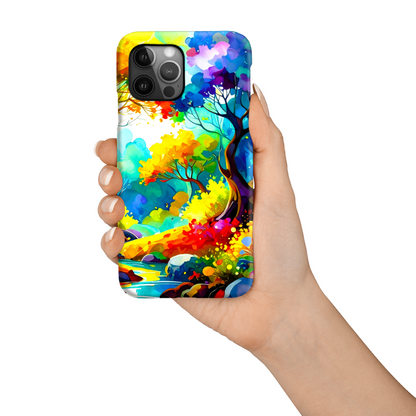 Abstract Tree 2, Slim Phone Case, 3D Full Wrap Technology, Crafted From Premium Polycarbonate, Vivid Colours, Unique Image...