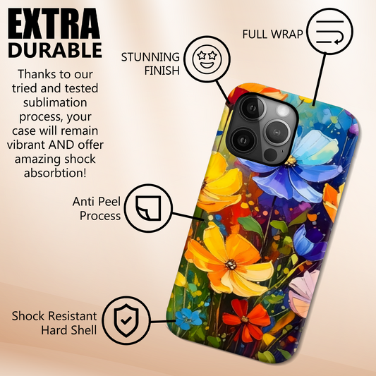 Wildflowers WF3, Tough Phone Case, Full Wrap Technology, Crafted From Premium Polycarbonate, Unique Image...