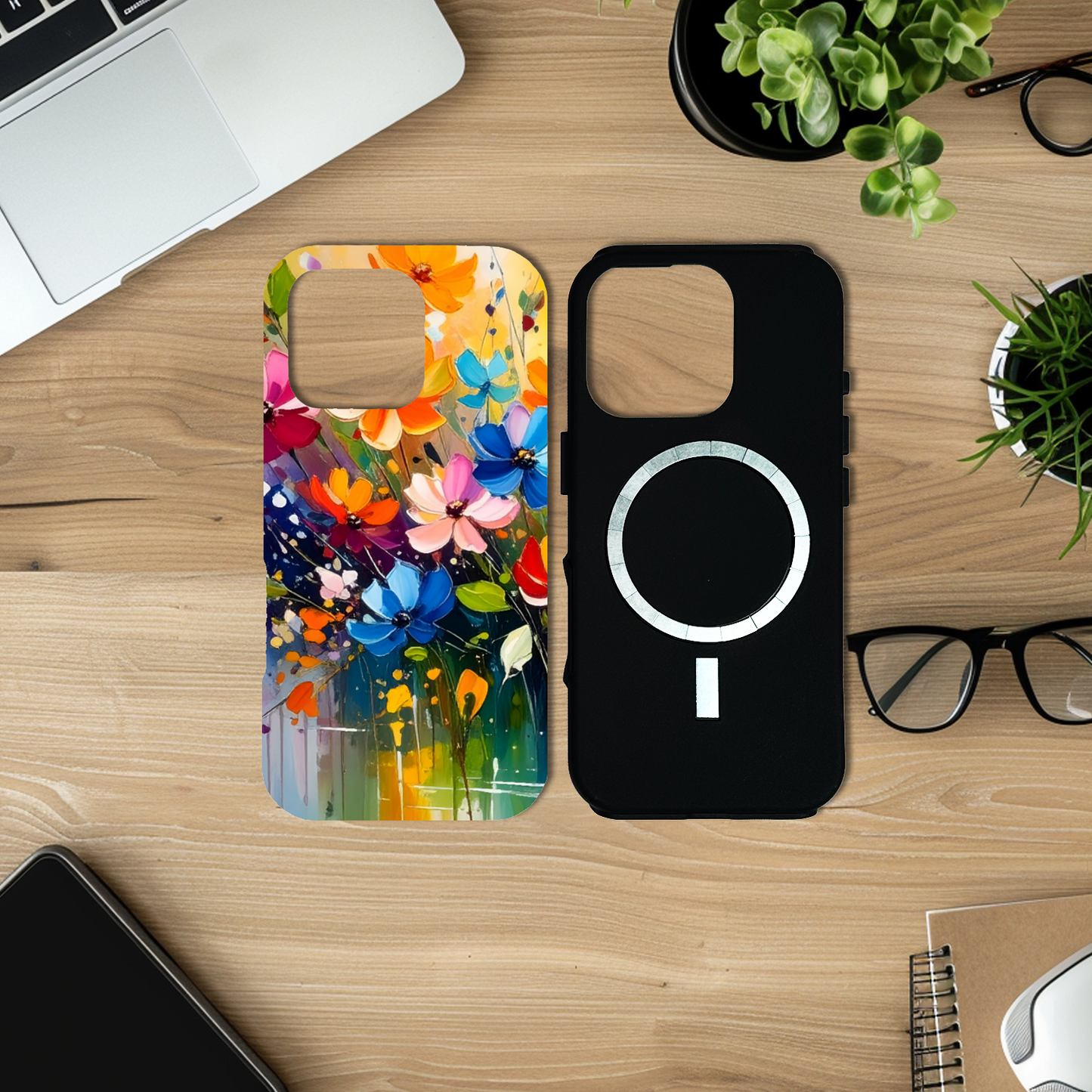 Wildflower 1, Magsafe Tough iPhone Case, Full Wrap Technology, Crafted From Premium Polycarbonate, Vivid Colours, Unique Image...