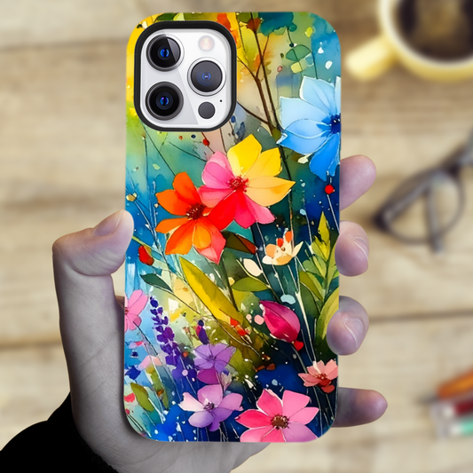 Wildflower Print 4, Magsafe Tough iPhone Case, Full Wrap Technology, Crafted From Premium Polycarbonate, Vivid Colours, Unique Image...