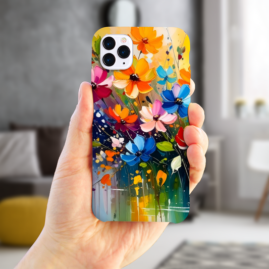 Wildflower Print 1, Slim High Gloss Phone Case, Full Wrap Technology, Crafted From Premium Polycarbonate, Vivid Colours, Unique Image...