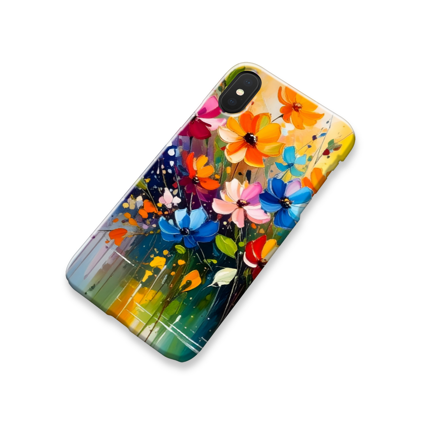 Wildflower Print 1, Slim High Gloss Phone Case, Full Wrap Technology, Crafted From Premium Polycarbonate, Vivid Colours, Unique Image...