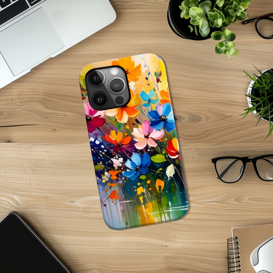 Wildflower Print 1, Slim High Gloss Phone Case, Full Wrap Technology, Crafted From Premium Polycarbonate, Vivid Colours, Unique Image...