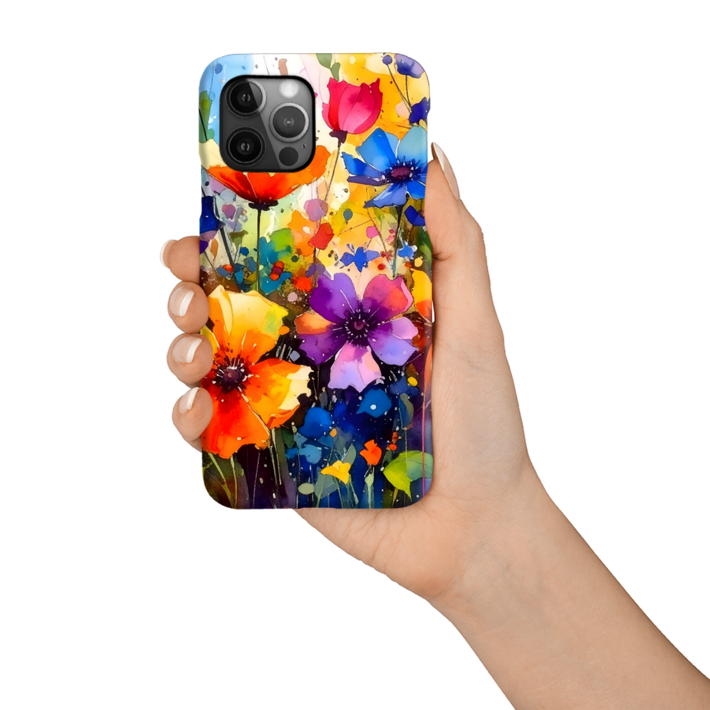 Wildflower Print 2, Slim High Gloss Phone Case, Full Wrap Technology, Crafted From Premium Polycarbonate, Vivid Colours, Unique Image...