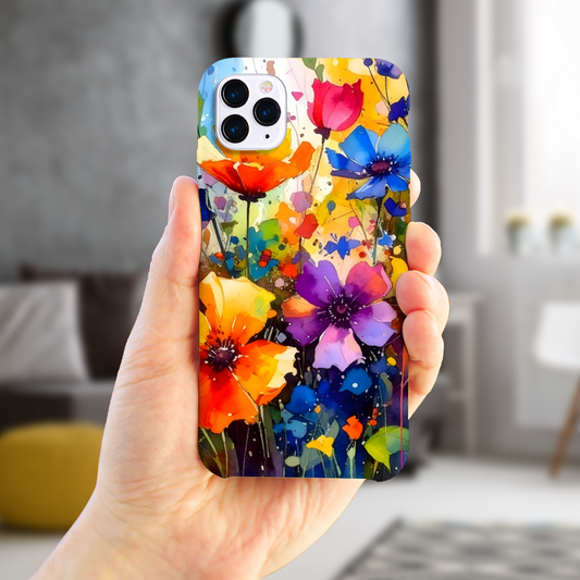 Wildflower Print 2, Slim High Gloss Phone Case, Full Wrap Technology, Crafted From Premium Polycarbonate, Vivid Colours, Unique Image...