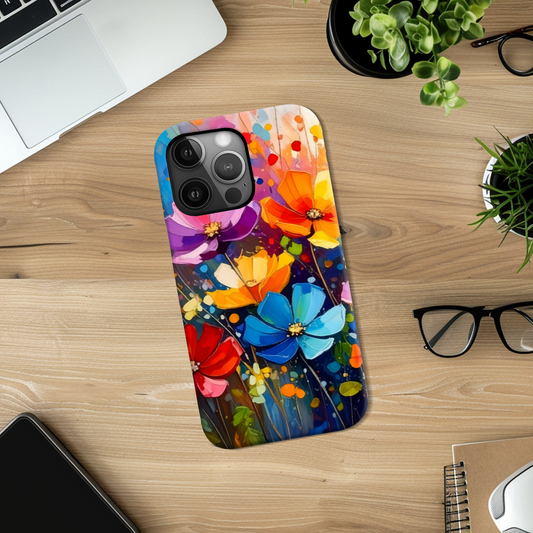 Wildflower Print 3, Slim High Gloss Phone Case, Full Wrap Technology, Crafted From Premium Polycarbonate, Vivid Colours, Unique Image...