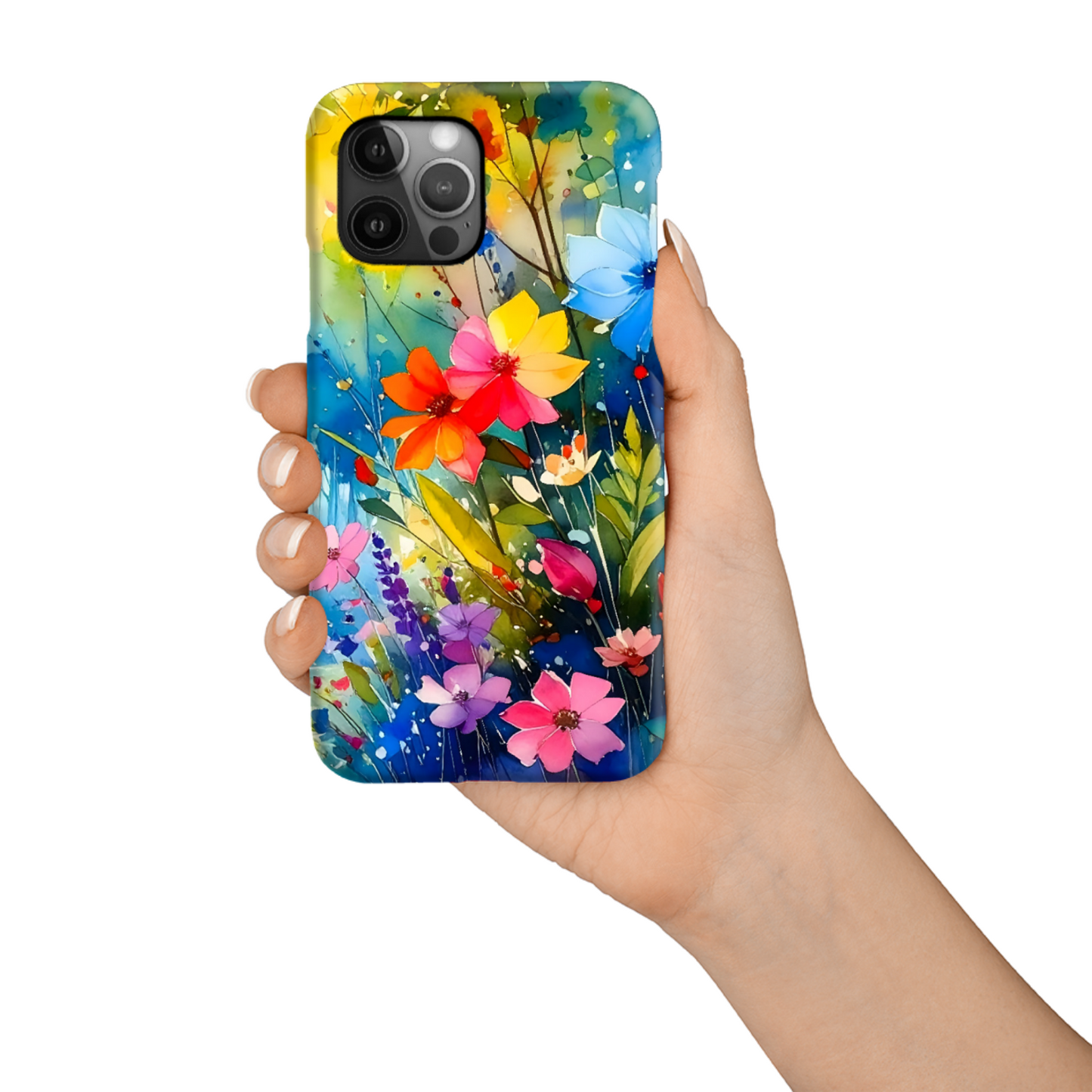 Wildflower Print 4, Slim High Gloss Phone Case, Full Wrap Technology, Crafted From Premium Polycarbonate, Vivid Colours, Unique Image...