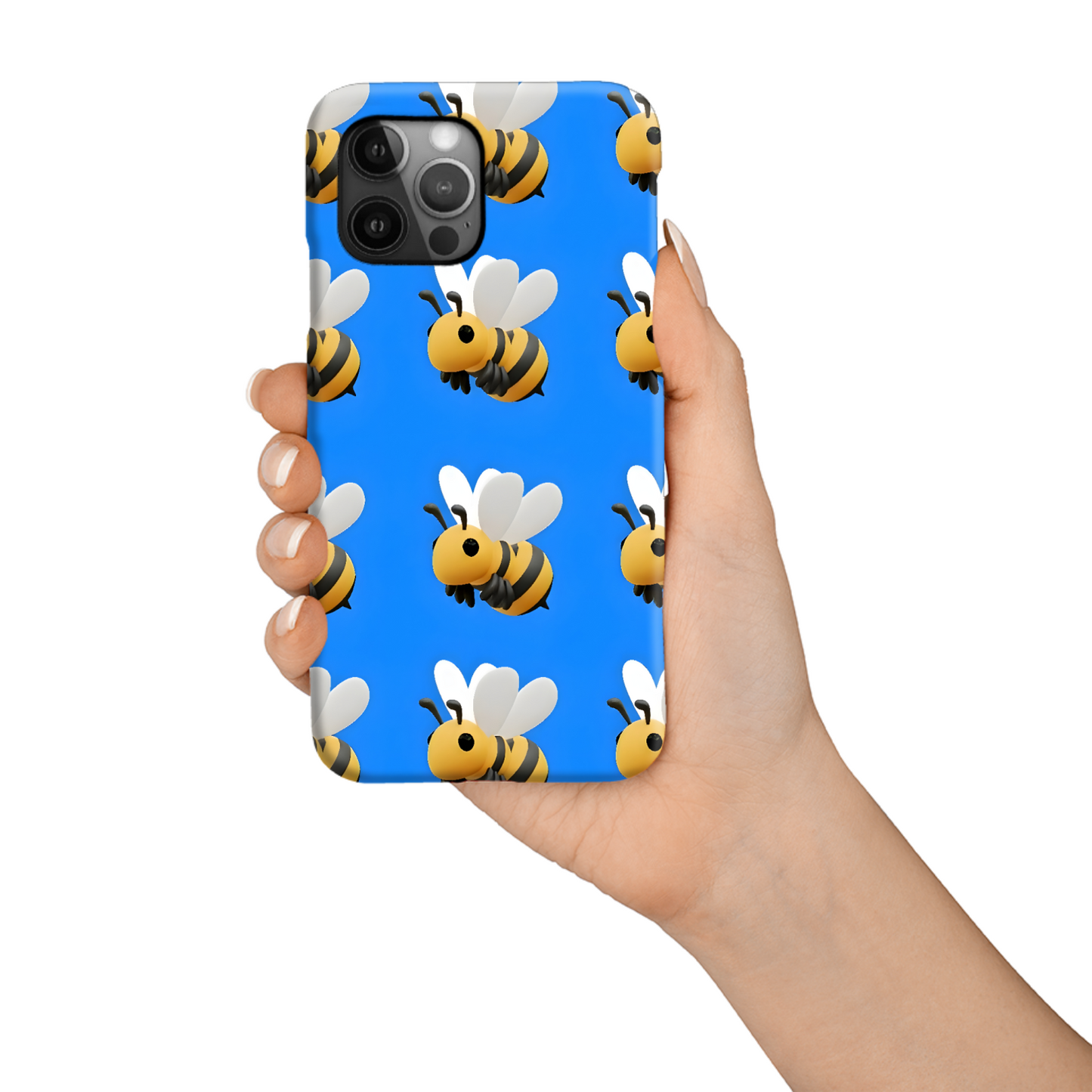 Bee Print 1, Slim High Gloss Phone Case, Full Wrap Technology, Crafted From Premium Polycarbonate, Vivid Colours, Unique Image...