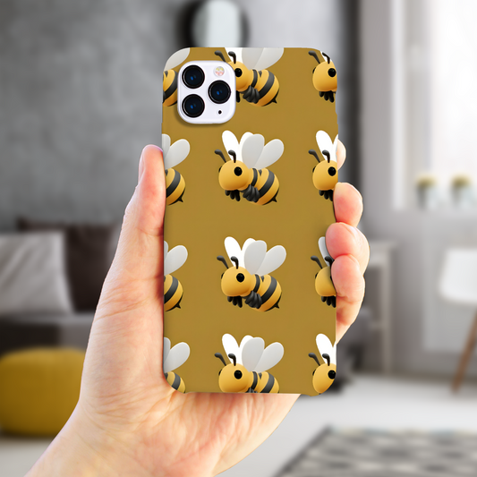 Bee Print 2, Slim High Gloss Phone Case, Full Wrap Technology, Crafted From Premium Polycarbonate, Vivid Colours, Unique Image...