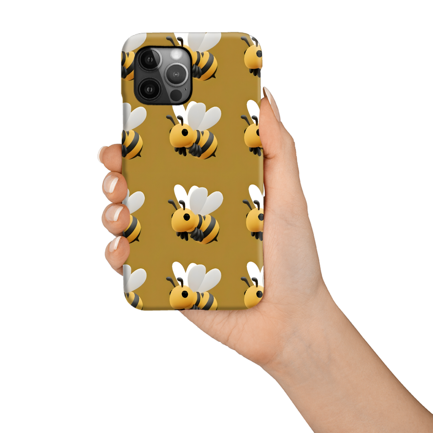 Bee Print 2, Slim High Gloss Phone Case, Full Wrap Technology, Crafted From Premium Polycarbonate, Vivid Colours, Unique Image...