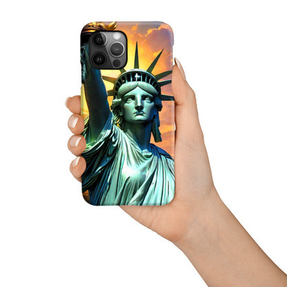 Liberty Statue, Slim High Gloss Phone Case, Full Wrap Technology, Crafted From Premium Polycarbonate, Vivid Colours, Unique Image...