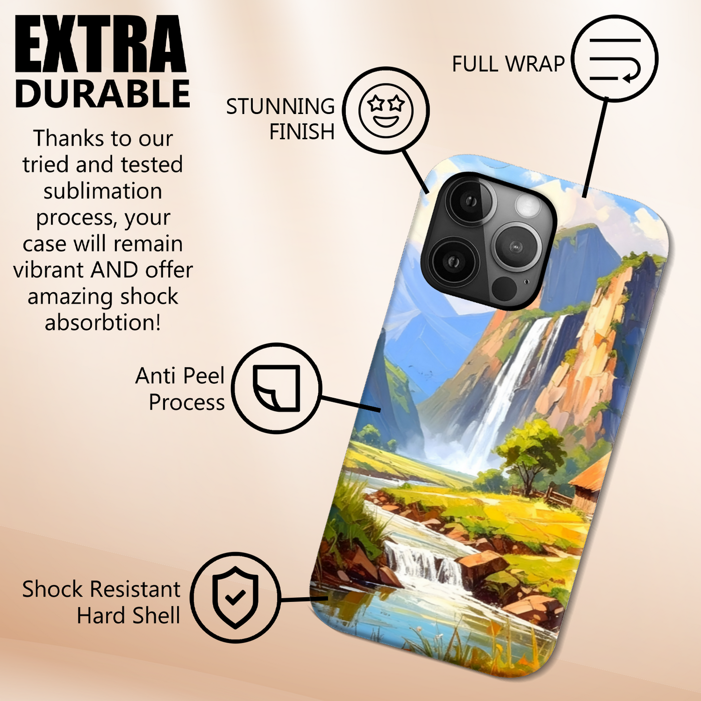 Eden Valley 2, Slim High Gloss Phone Case, Full Wrap Technology, Crafted From Premium Polycarbonate, Vivid Colours, Unique Image...