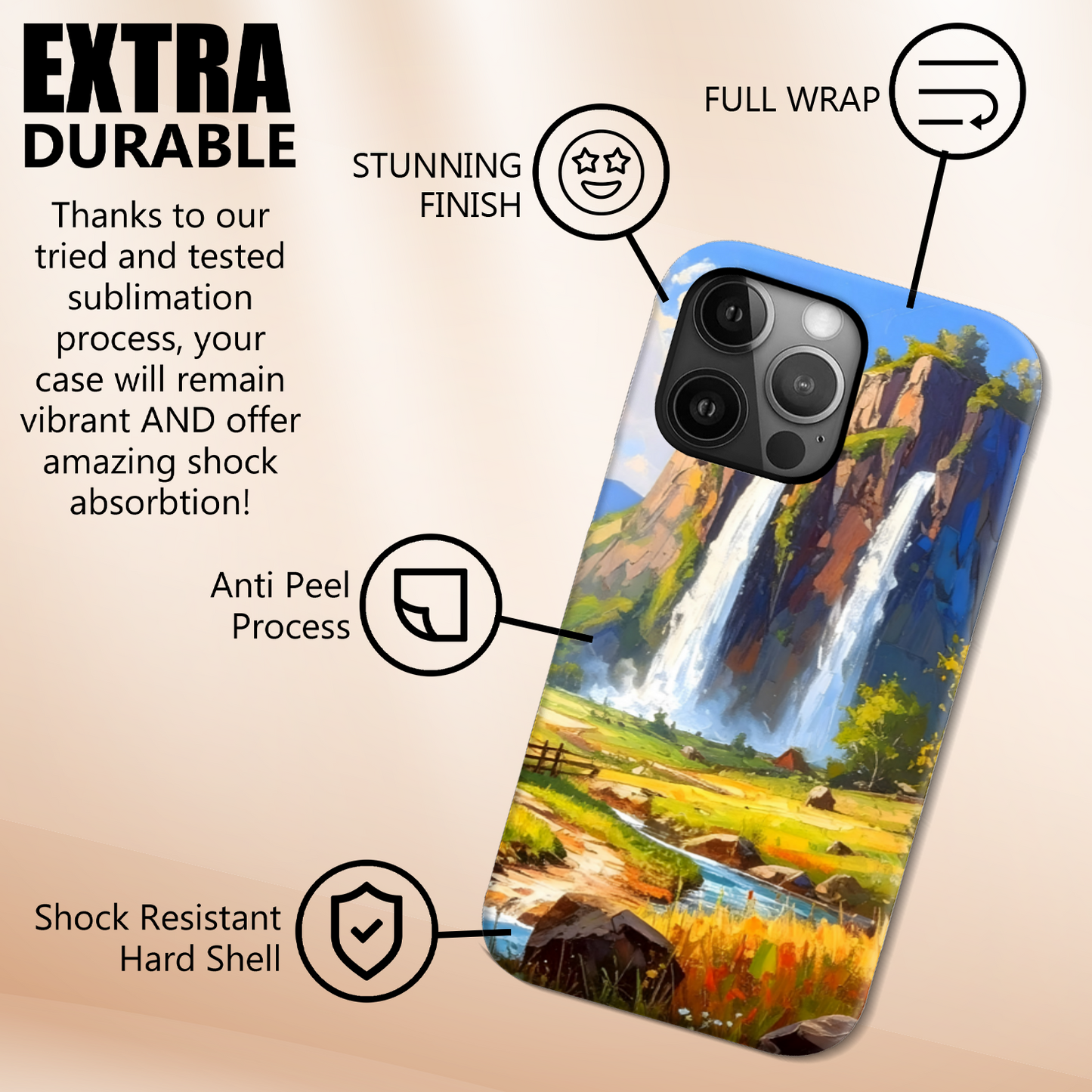Eden Valley 3, Slim High Gloss Phone Case, Full Wrap Technology, Crafted From Premium Polycarbonate, Vivid Colours, Unique Image...