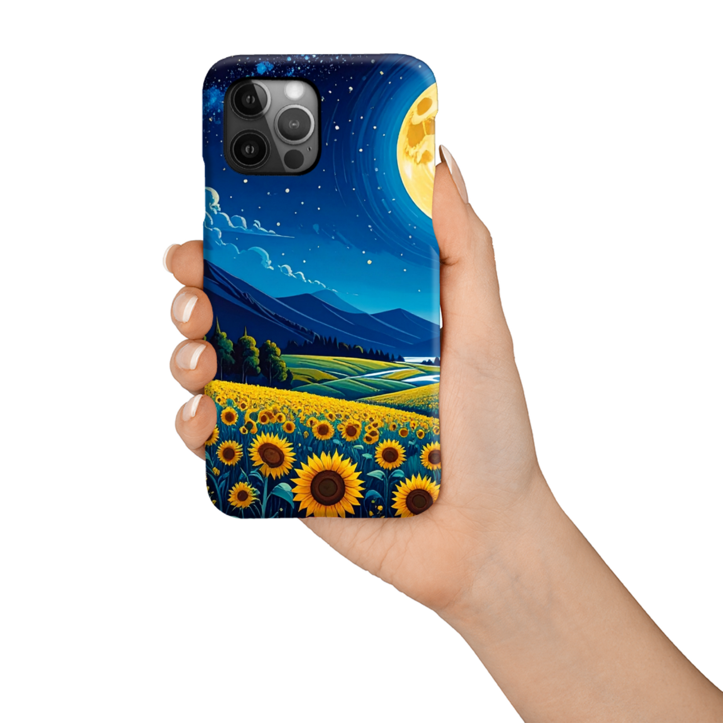 Night Landscape 1, Slim Gloss Phone Case, Full Wrap Technology, Crafted From Premium Polycarbonate, Vivid Colours, Unique Image...