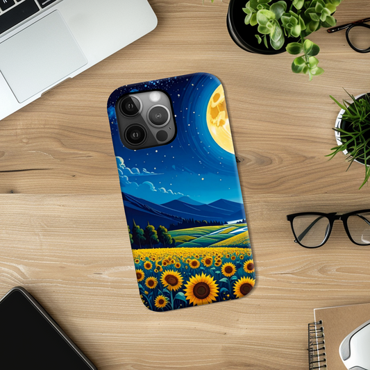 Night Landscape 1, Slim Gloss Phone Case, Full Wrap Technology, Crafted From Premium Polycarbonate, Vivid Colours, Unique Image...