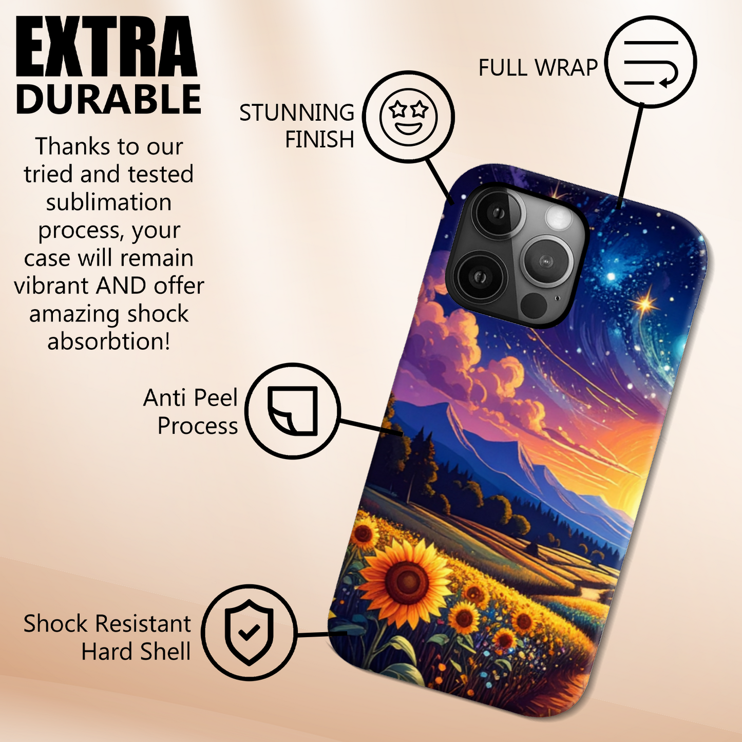 The Night Landscape 2, Slim Gloss Phone Case, Full Wrap Technology, Crafted From Premium Polycarbonate, Vivid Colours, Unique Image...