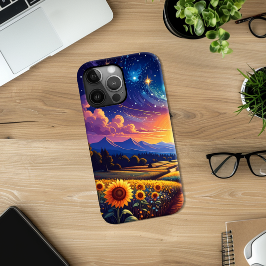 The Night Landscape 2, Slim Gloss Phone Case, Full Wrap Technology, Crafted From Premium Polycarbonate, Vivid Colours, Unique Image...