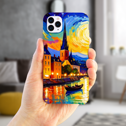 Night Landscape 3,  Slim Gloss Phone Case, Full Wrap Technology, Crafted From Premium Polycarbonate, Vivid Colours, Unique Image...