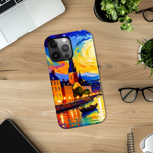 Night Landscape 3,  Slim Gloss Phone Case, Full Wrap Technology, Crafted From Premium Polycarbonate, Vivid Colours, Unique Image...