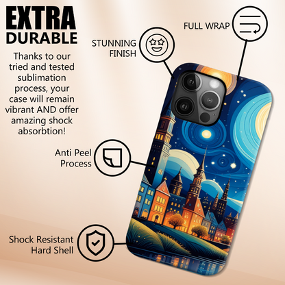 Night Landscape 4, Slim Gloss Phone Case, Full Wrap Technology, Crafted From Premium Polycarbonate, Vivid Colours, Unique Image...