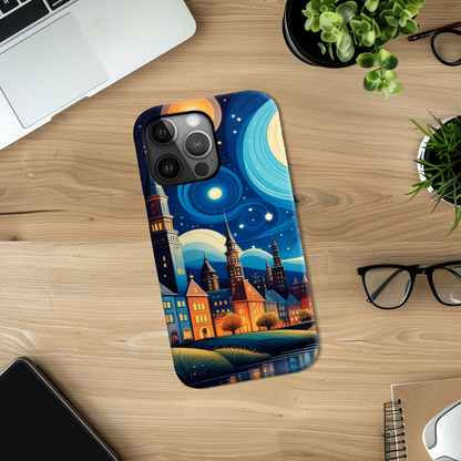 Night Landscape 4, Slim Gloss Phone Case, Full Wrap Technology, Crafted From Premium Polycarbonate, Vivid Colours, Unique Image...