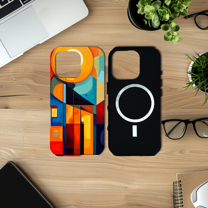 Cubism Style 1, Magsafe Tough iPhone Case, Full Wrap Technology, Crafted From Premium Polycarbonate, Vivid Colours, Unique Image...