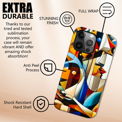Cubism Style 2, Magsafe Tough iPhone Case, Full Wrap Technology, Crafted From Premium Polycarbonate, Vivid Colours, Unique Image...