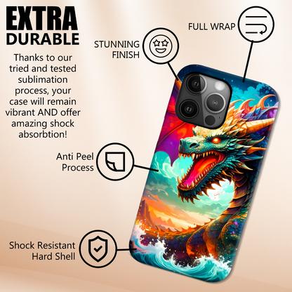 Dragon 9, Slim iPhone Case, Full Wrap Technology, Crafted From Premium Polycarbonate, Vivid Colours, Unique Image...