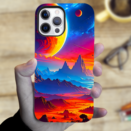 LunaScape 1, Tough Phone Case, Full Wrap Technology, Crafted From Premium Polycarbonate, Vivid Colours, Unique Image...