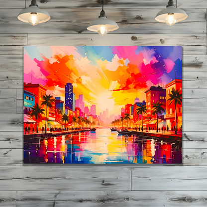 City Of Lights 1, Printed On High Gloss Aluminium To Enhance Colour And Detail, Art Is A Gift For A Lifetime...