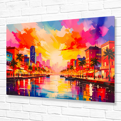 City Of Lights 1, Printed On High Gloss Aluminium To Enhance Colour And Detail, Art Is A Gift For A Lifetime...