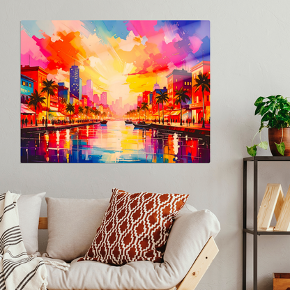 City Of Lights 1, Printed On High Gloss Aluminium To Enhance Colour And Detail, Art Is A Gift For A Lifetime...
