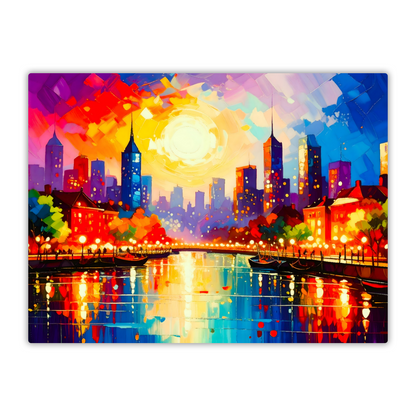 City Of Lights 3, Printed On High Gloss Aluminium To Enhance Colour And Detail, Art Is A Gift For A Lifetime...