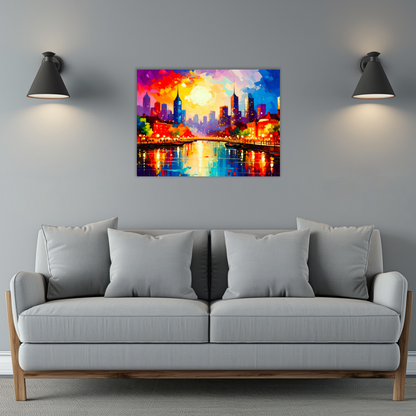 City Of Lights 3, Printed On High Gloss Aluminium To Enhance Colour And Detail, Art Is A Gift For A Lifetime...