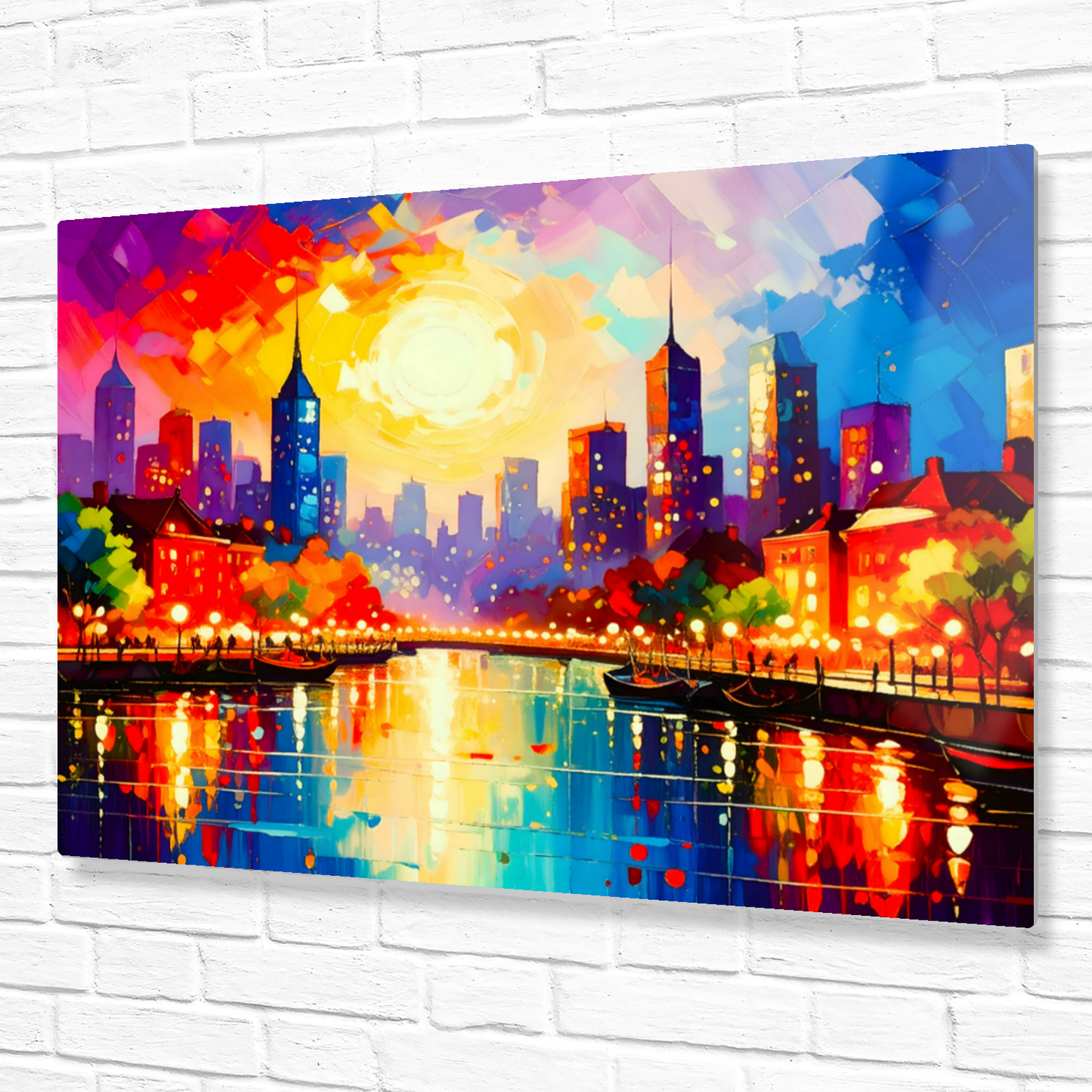 City Of Lights 3, Printed On High Gloss Aluminium To Enhance Colour And Detail, Art Is A Gift For A Lifetime...