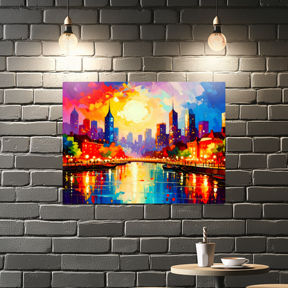 City Of Lights 3, Printed On High Gloss Aluminium To Enhance Colour And Detail, Art Is A Gift For A Lifetime...