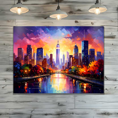 City Of Lights 4, Printed On High Gloss Aluminium To Enhance Colour And Detail, Art Is A Gift For A Lifetime...