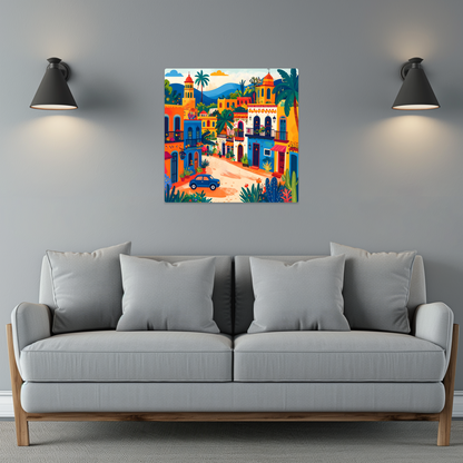 Mexican Town 4, Printed On High Gloss Aluminium To Enhance Colour And Detail, Art Is A Gift For A Lifetime...
